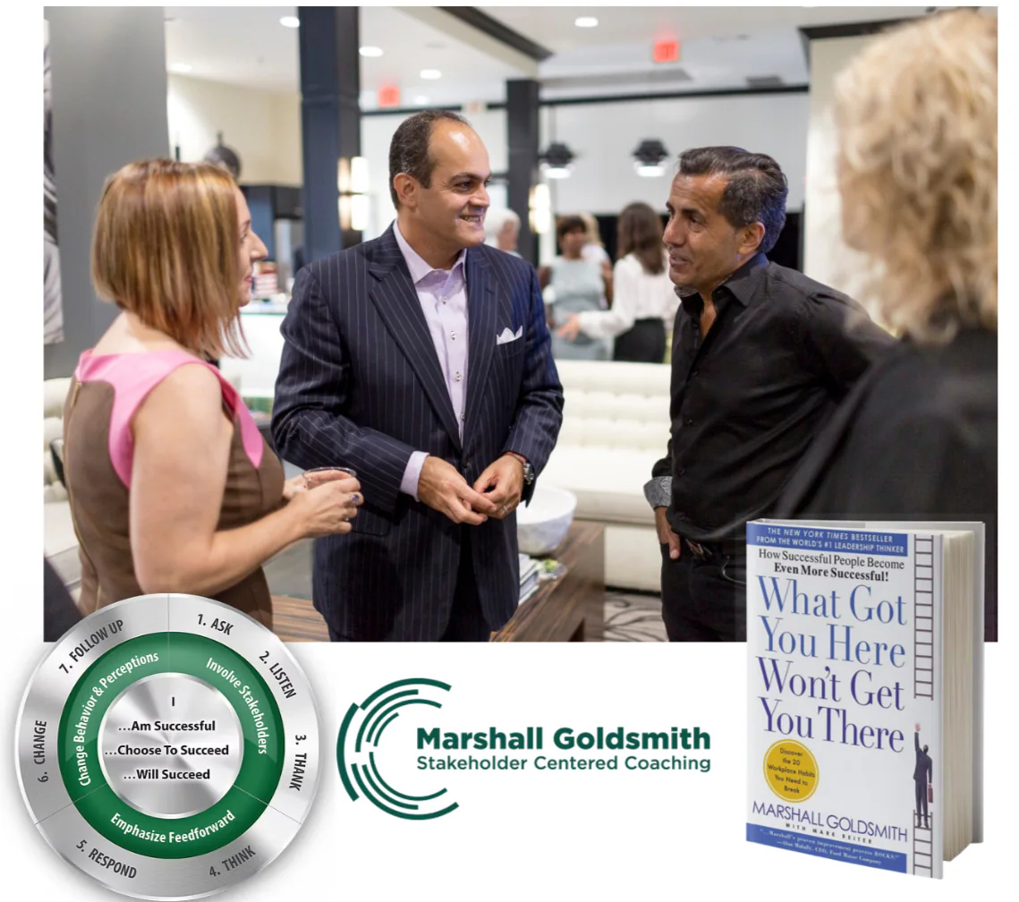 David Nour with Marshall Goldsmith and the Stakeholder Centered Coaching method