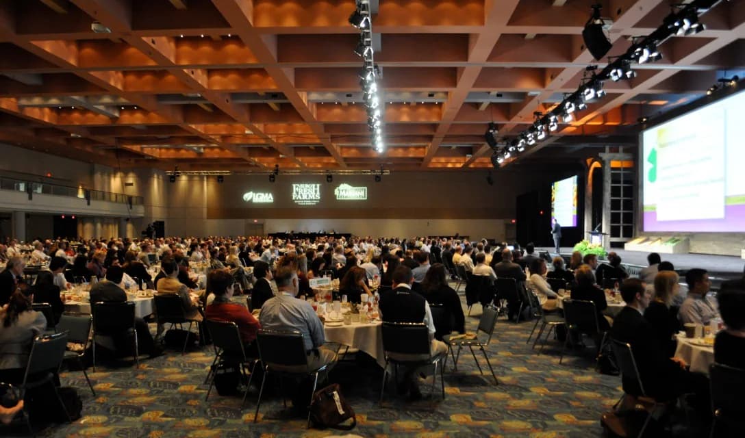 A large executive audience listening during a David Nour engagement