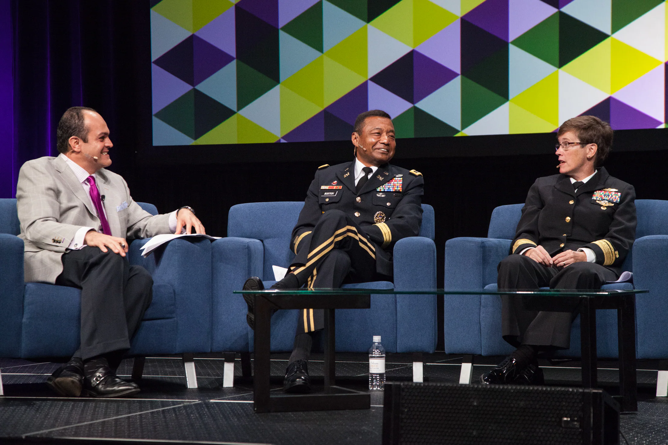 David Nour moderating a senior leadership panel