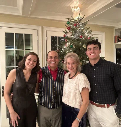 David Nour with people important to his life and work