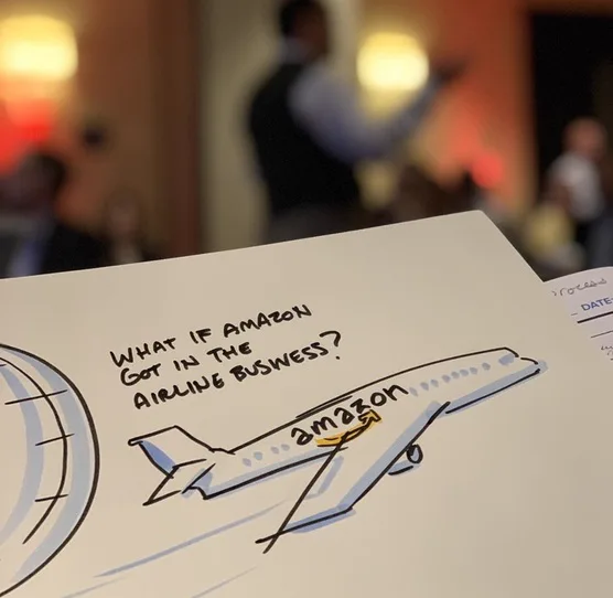 Live visual created for a Delta Air Lines relationship strategy discussion